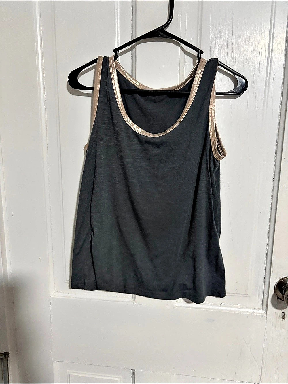 SHEIN Gold Trim Tank Top Size Medium